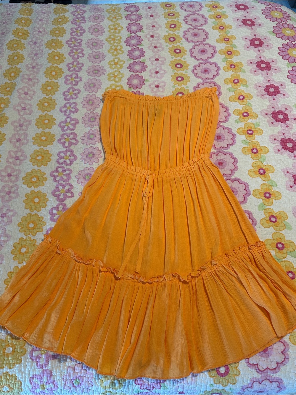 Womens Elan Orange Strapless Summer Dress size Small NWT